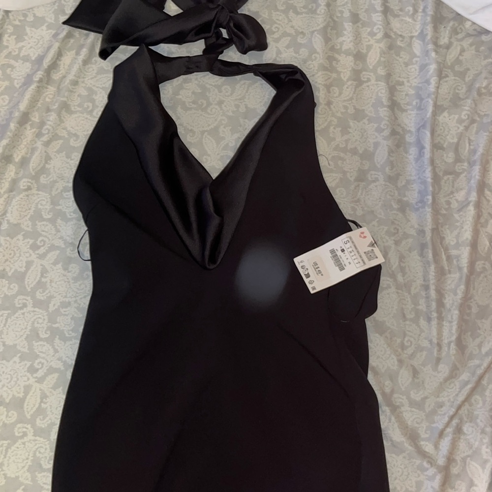 Zara halter cowl neck mini dress